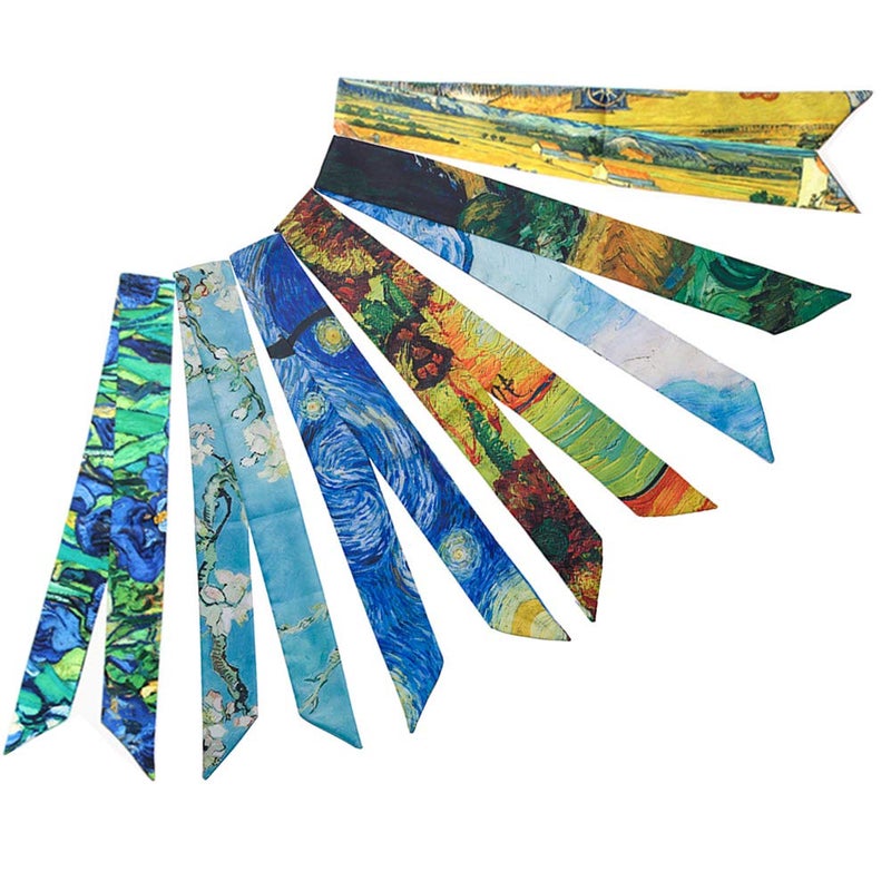 AUHOKY 6Pcs Bag Handbag Handle Ribbon Scarf Hair Band Neckerchief(6 Styles,A) - Image 1